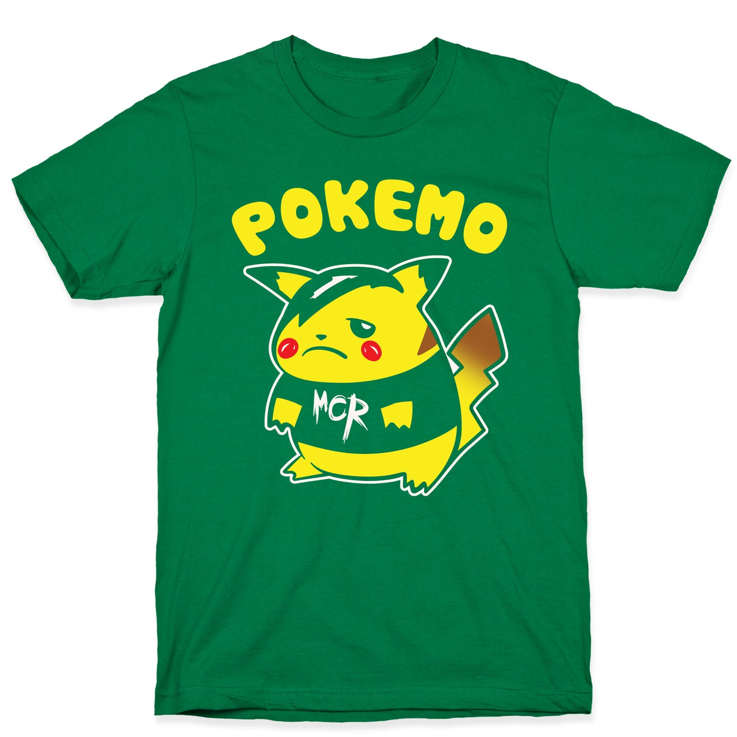 Pokemo Parody White Print T-Shirt