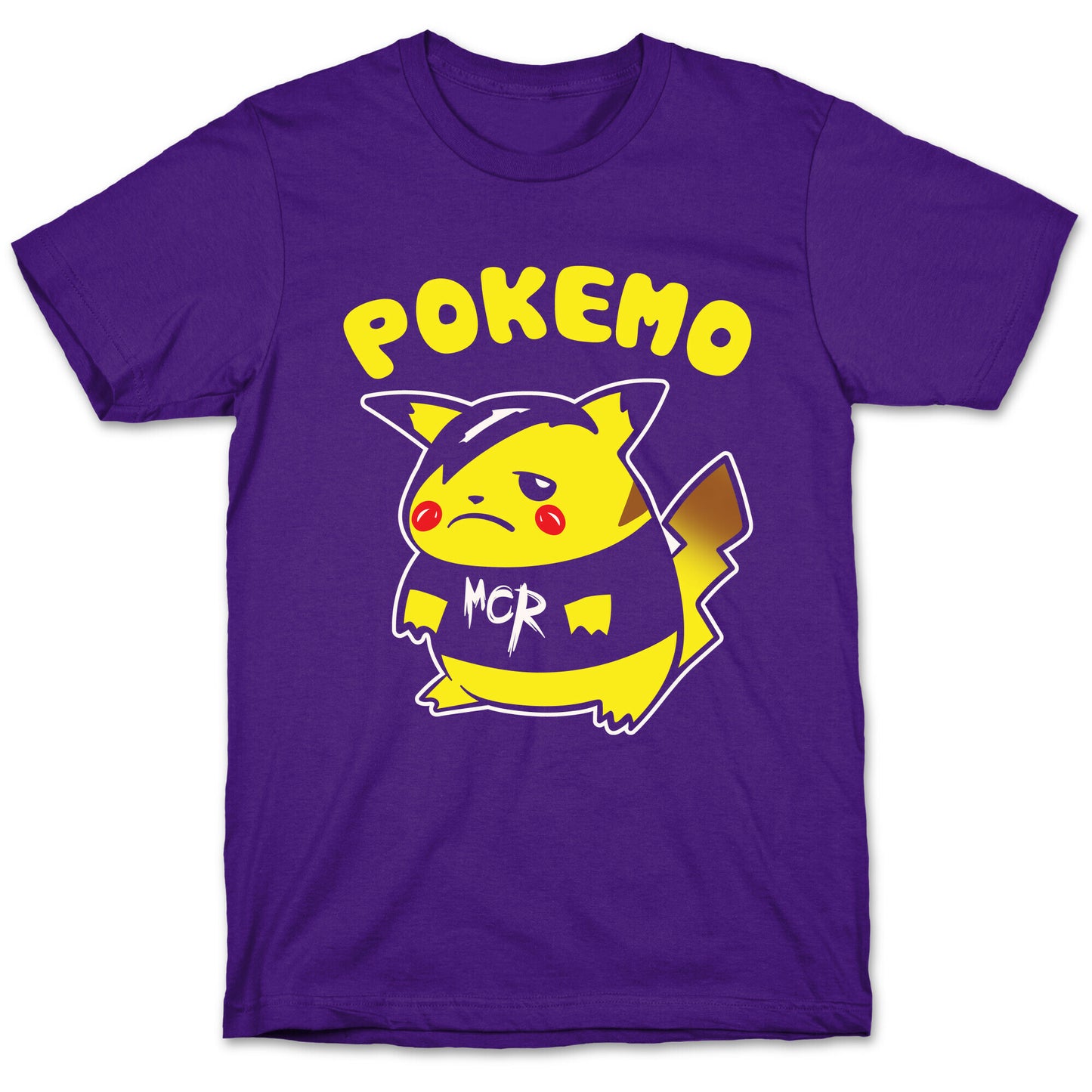 Pokemo Parody White Print T-Shirt