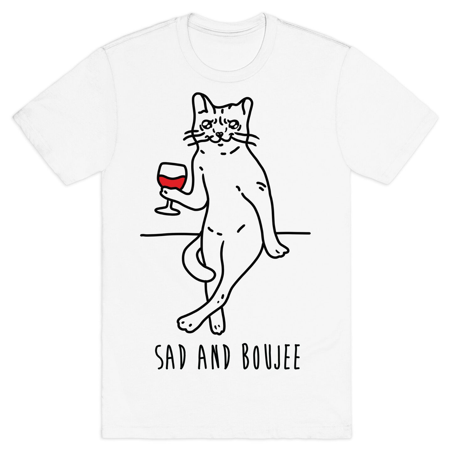 Sad and Boujee Crying Cat T-Shirt