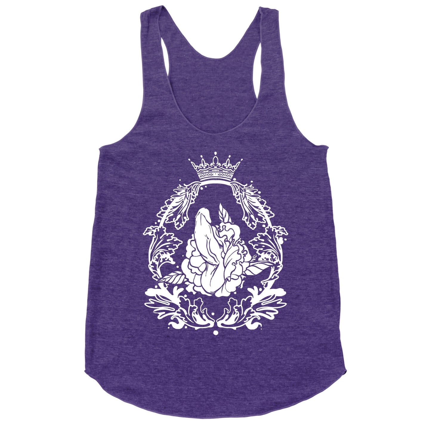 Floral Penis in Baroque Frame Racerback Tank