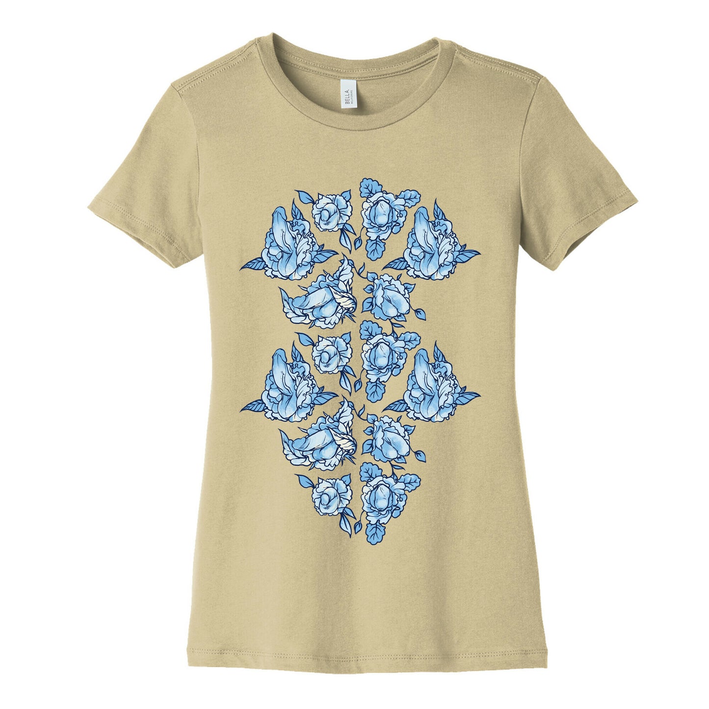 Floral Penis Collage Women's Cotton Tee