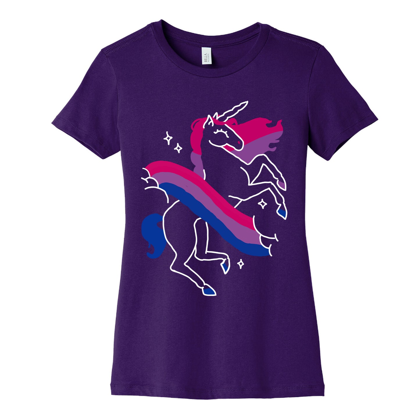 Unicorn Bi Pride Women's Cotton Tee