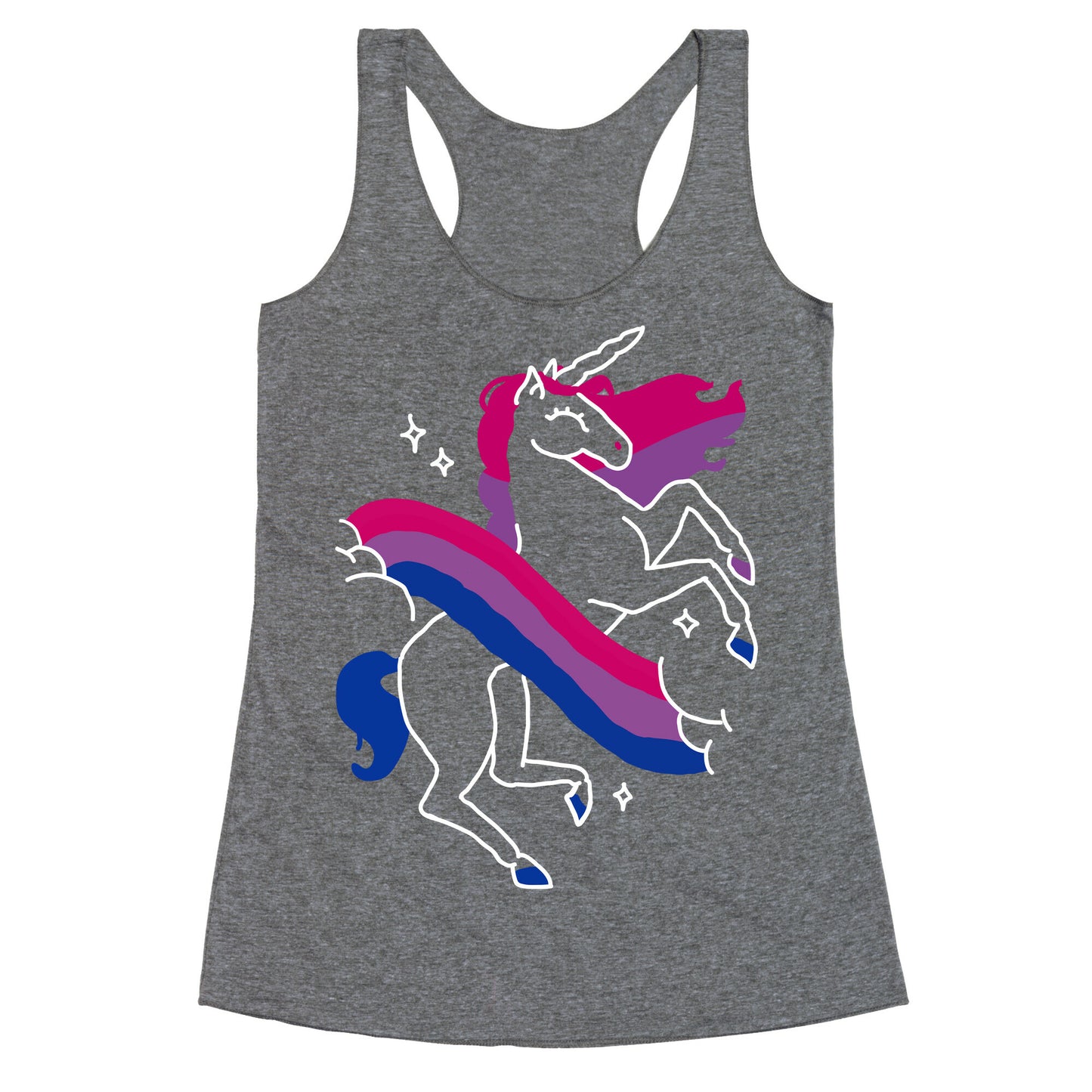 Unicorn Bi Pride Racerback Tank