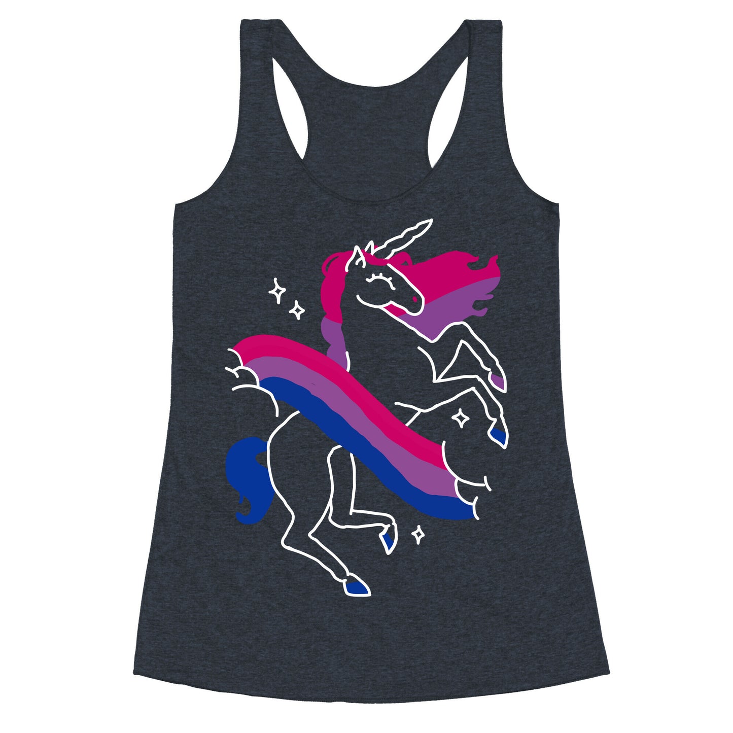 Unicorn Bi Pride Racerback Tank
