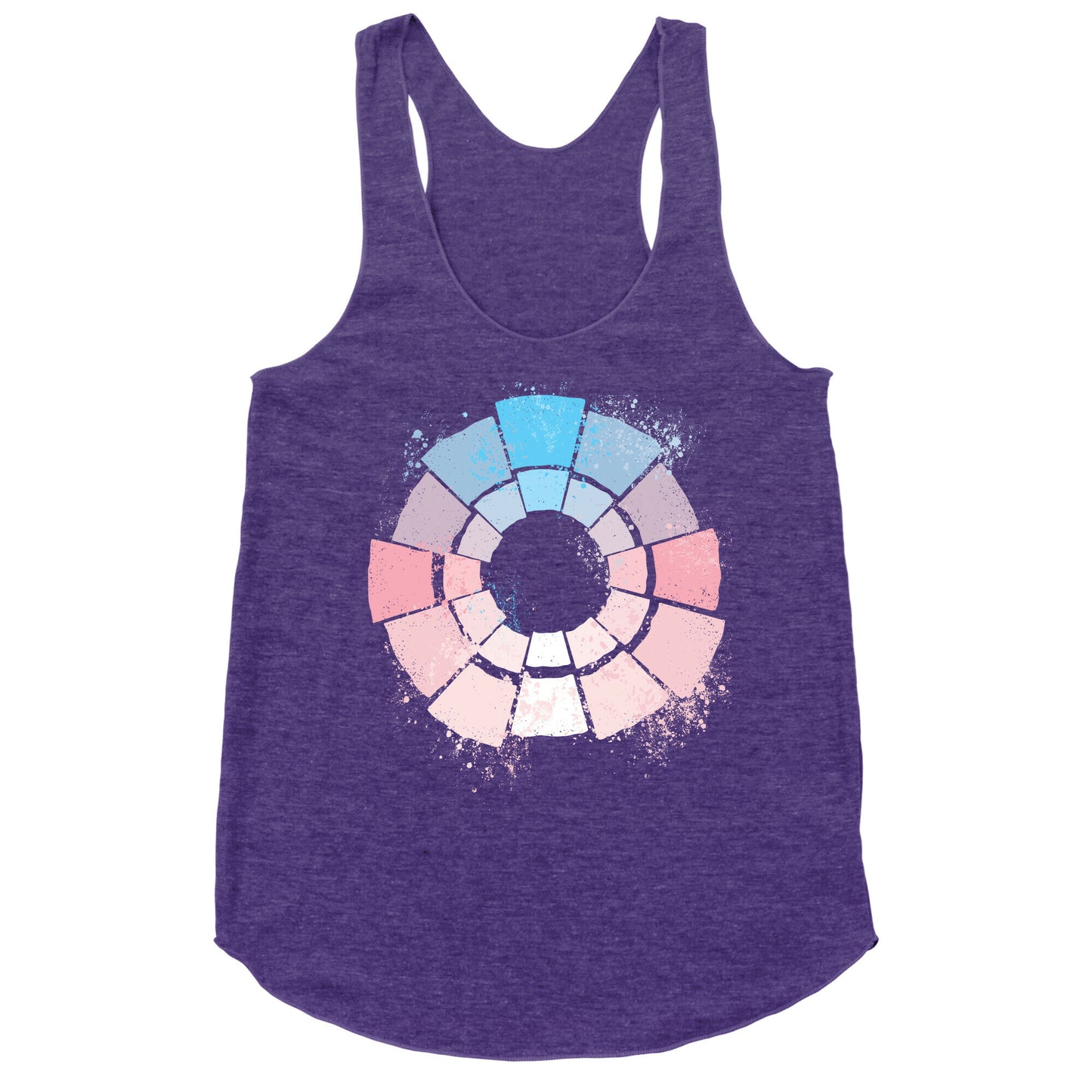 Trans Pride Color Wheel Racerback Tank