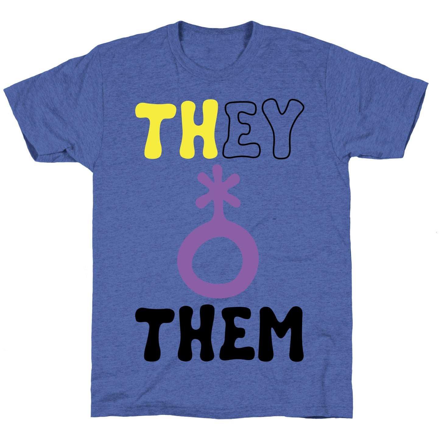 They Them Non Binary Unisex Triblend Tee