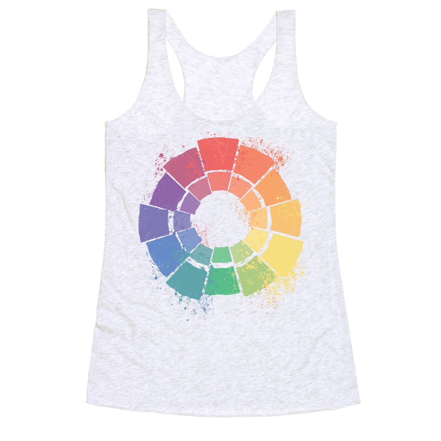 Gay Pride Color Wheel Racerback Tank