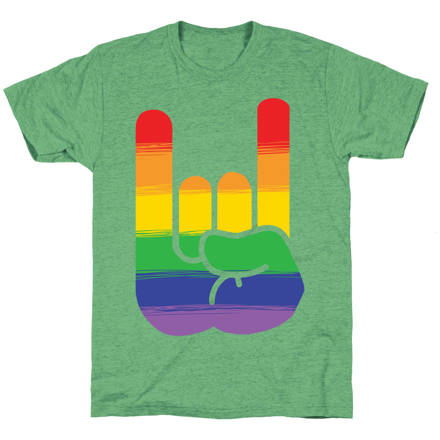 Rock On Gay Pride Unisex Triblend Tee