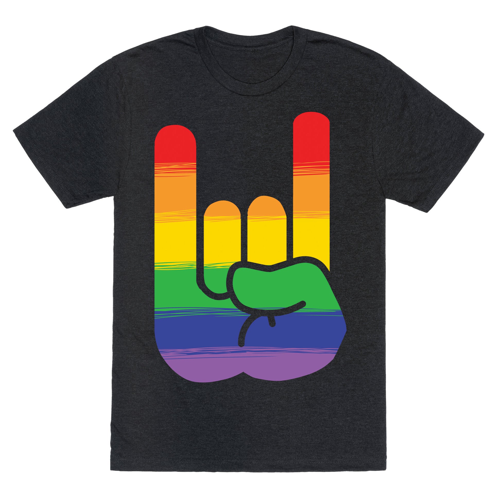 Rock On Gay Pride Unisex Triblend Tee