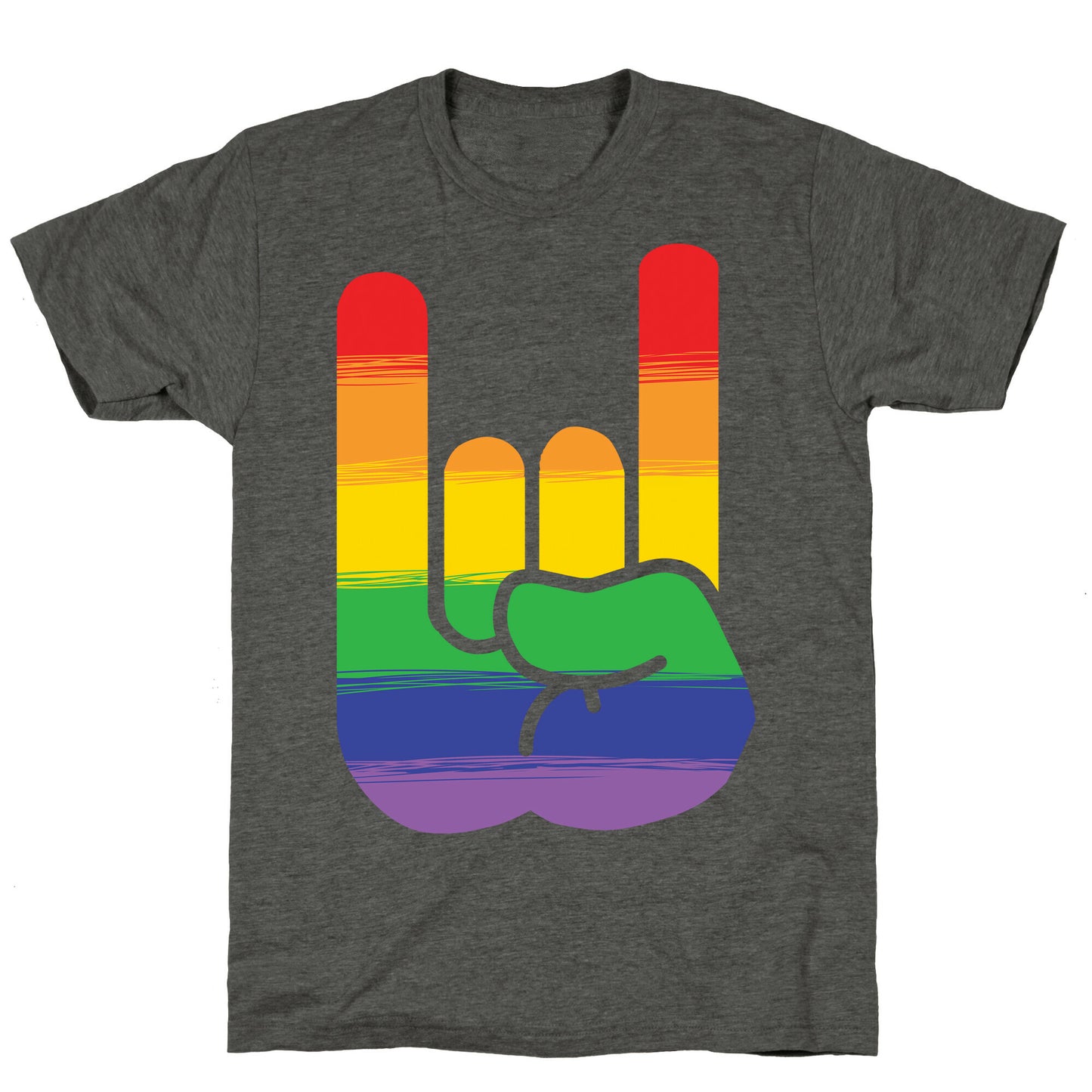 Rock On Gay Pride Unisex Triblend Tee