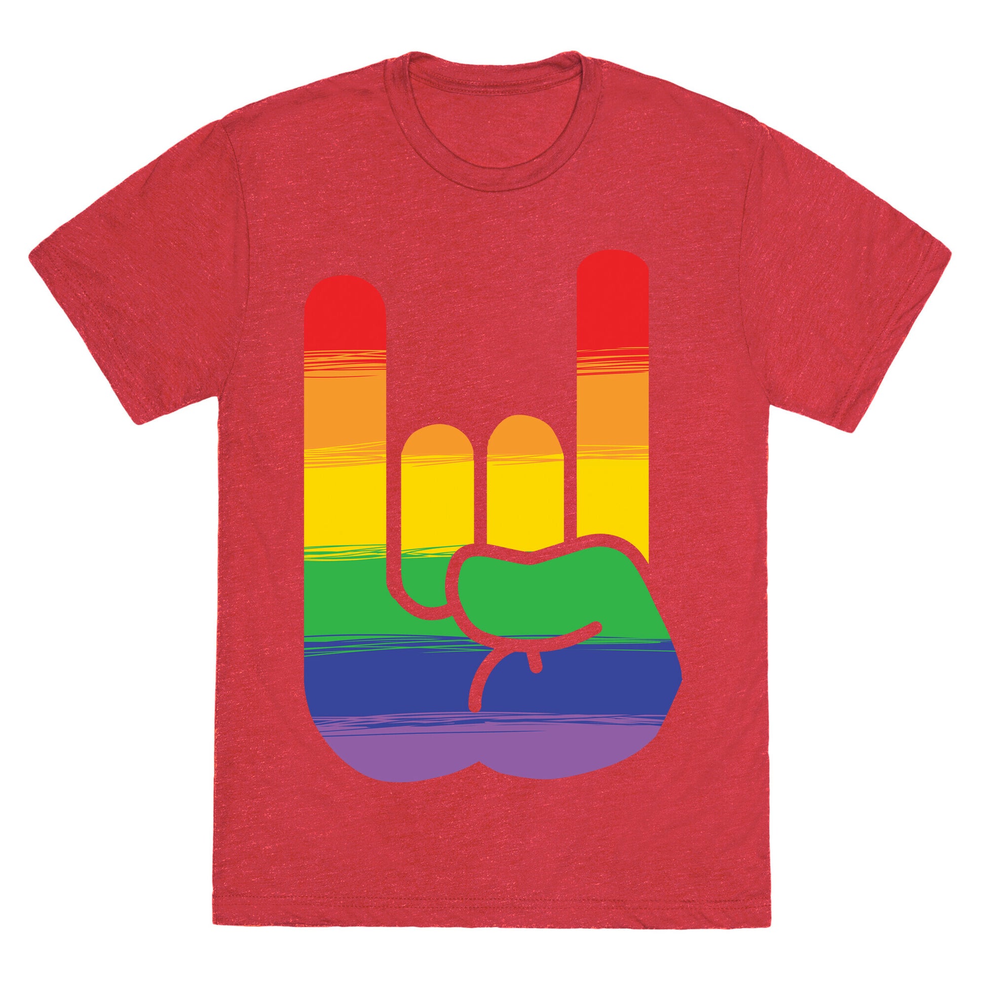 Rock On Gay Pride Unisex Triblend Tee
