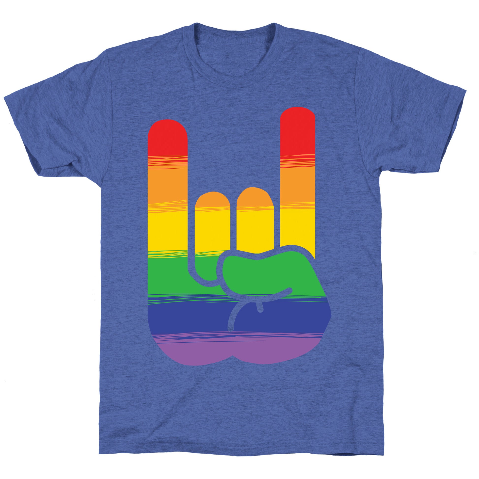 Rock On Gay Pride Unisex Triblend Tee