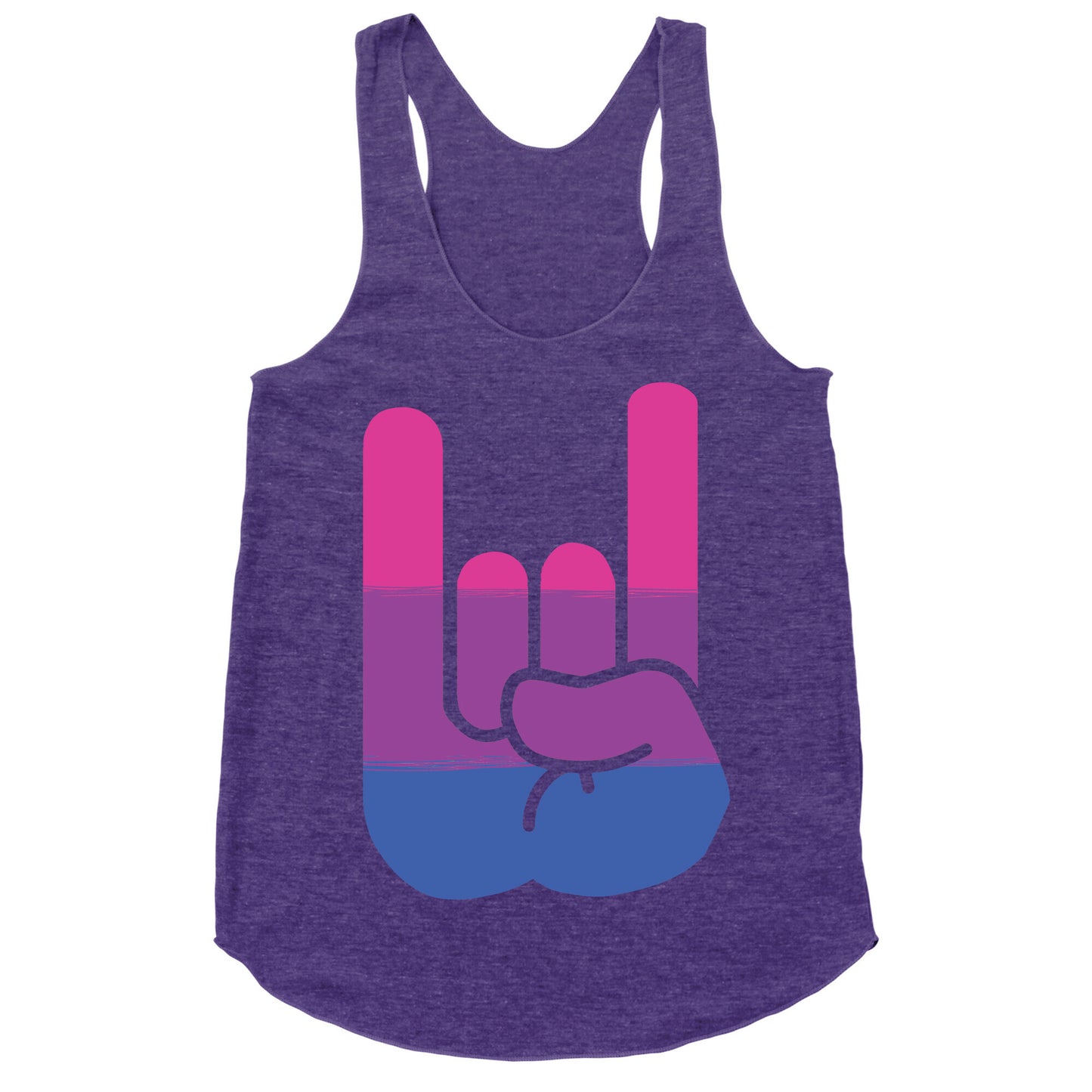 Rock On Bi Pride Racerback Tank