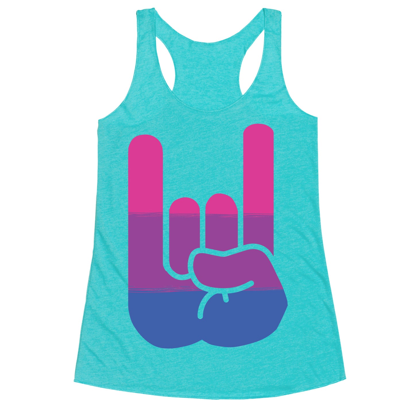 Rock On Bi Pride Racerback Tank