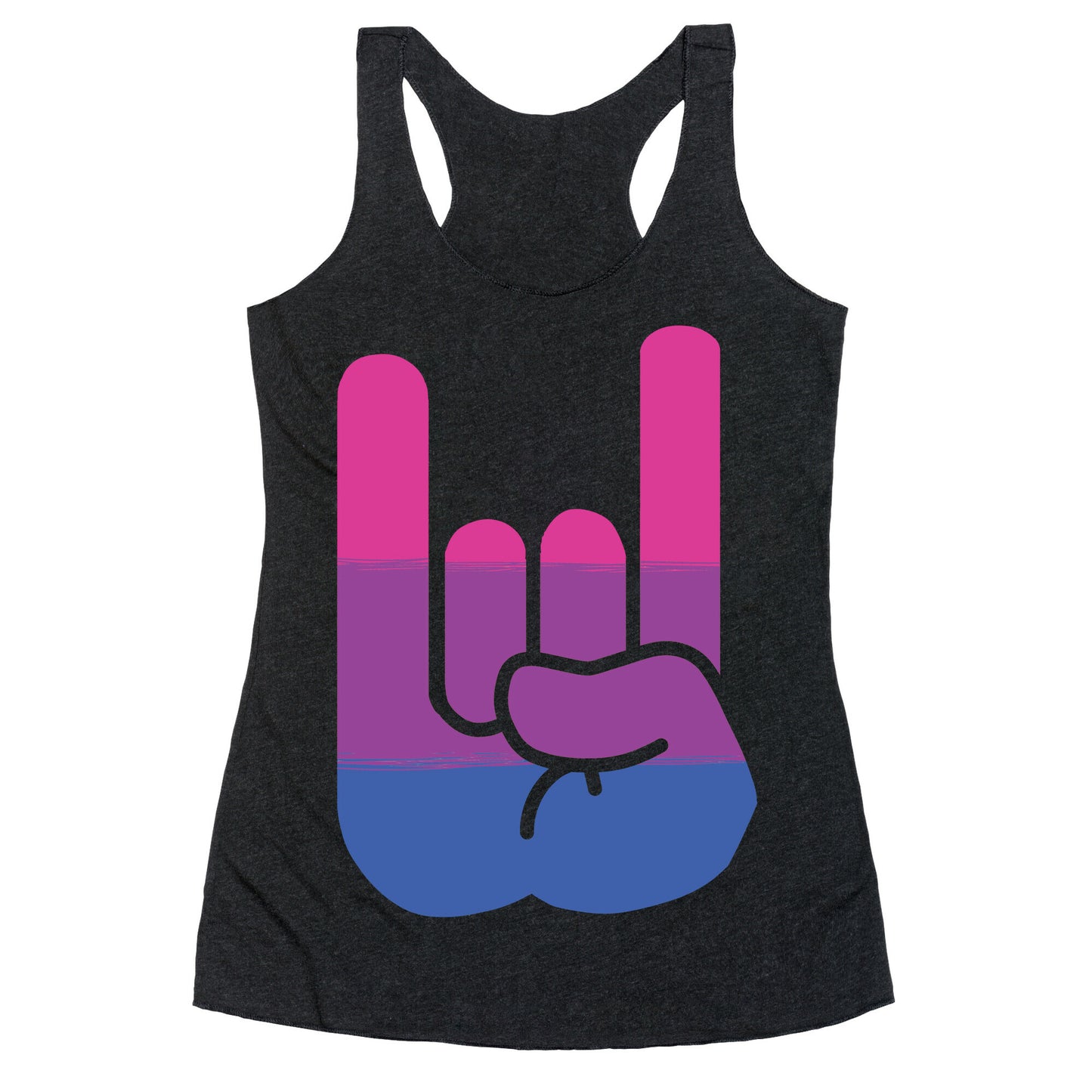 Rock On Bi Pride Racerback Tank