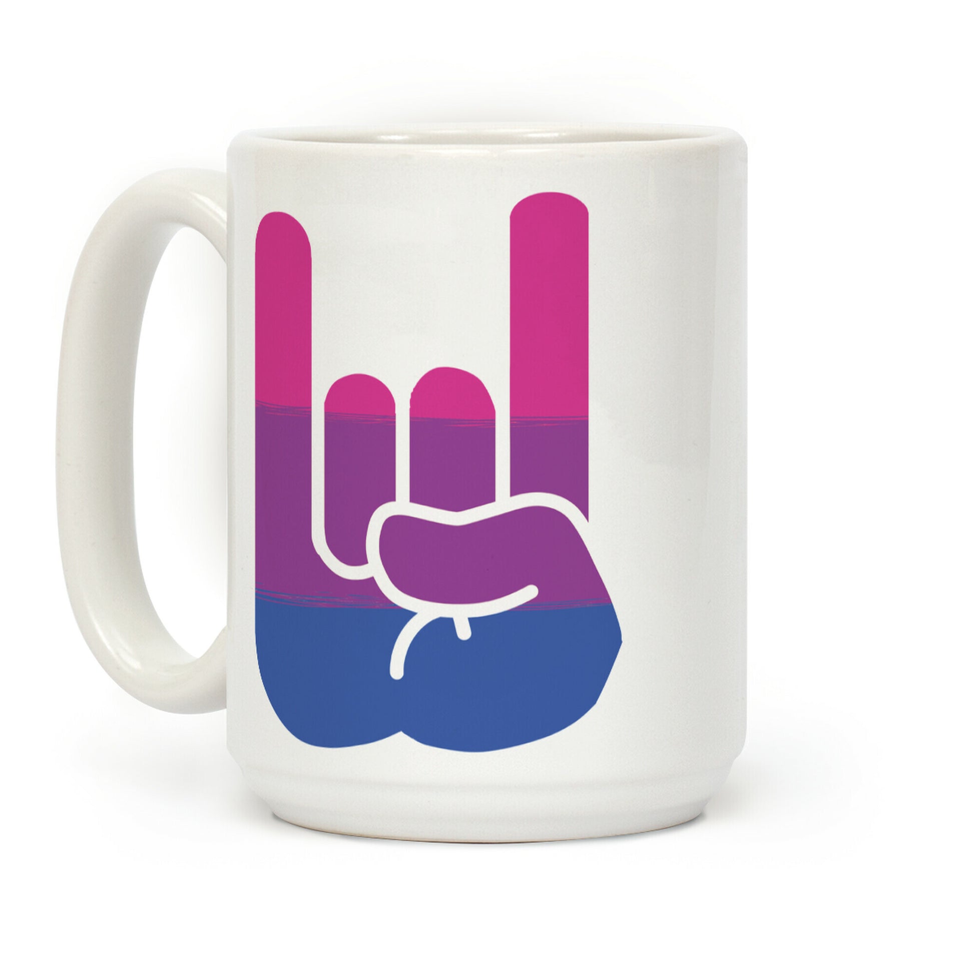 Rock On Bi Pride Coffee Mug