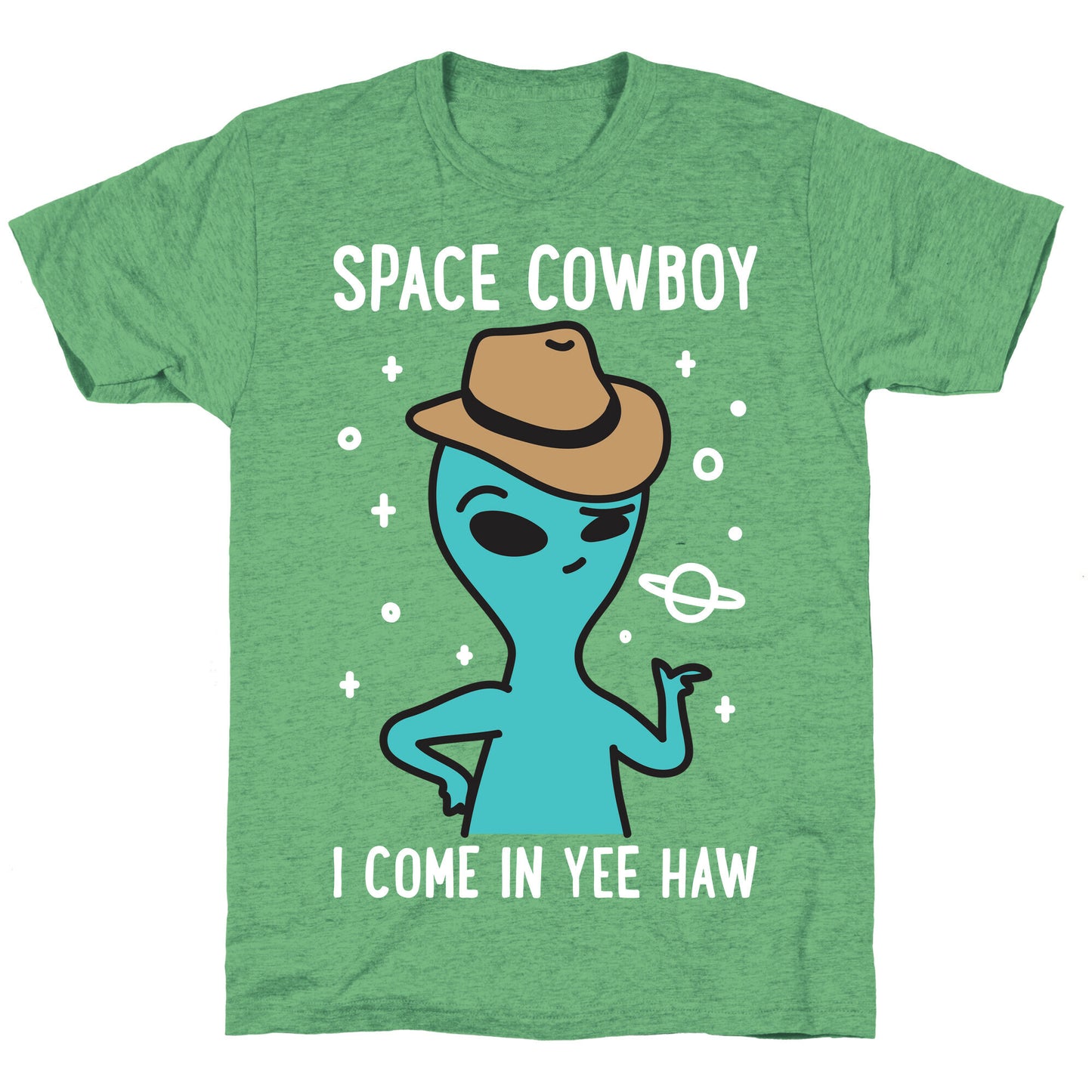 Space Cowboy Alien Unisex Triblend Tee