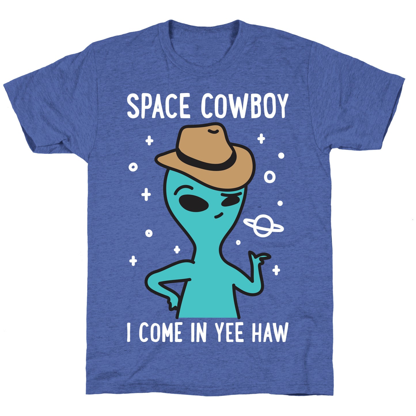 Space Cowboy Alien Unisex Triblend Tee