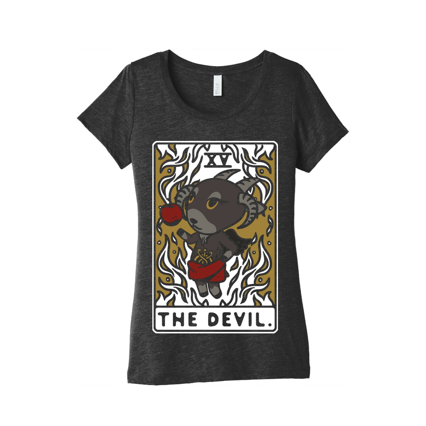 The Devil Tarot Card Animal Crossing Parody Women's Triblend Tee