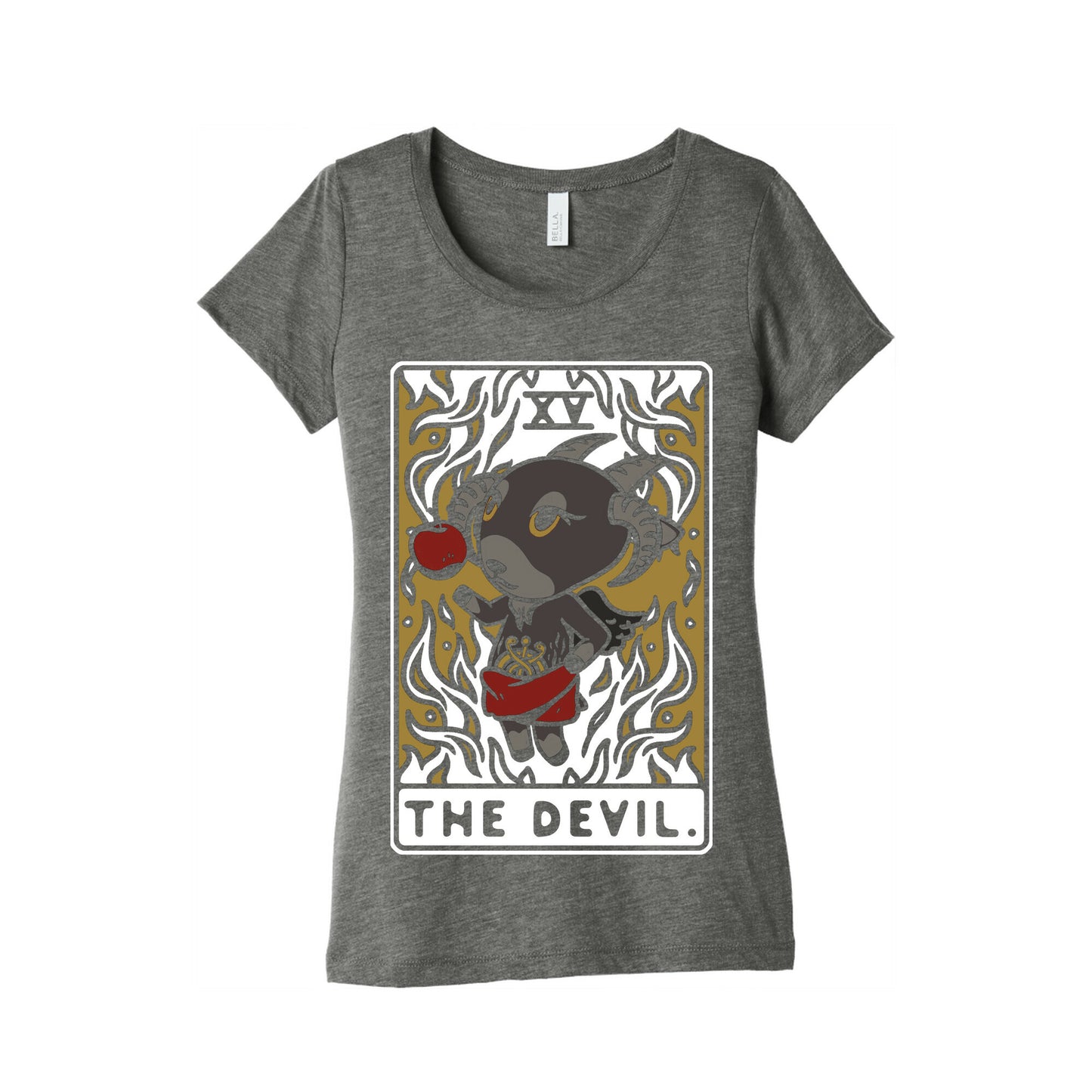 The Devil Tarot Card Animal Crossing Parody Women's Triblend Tee