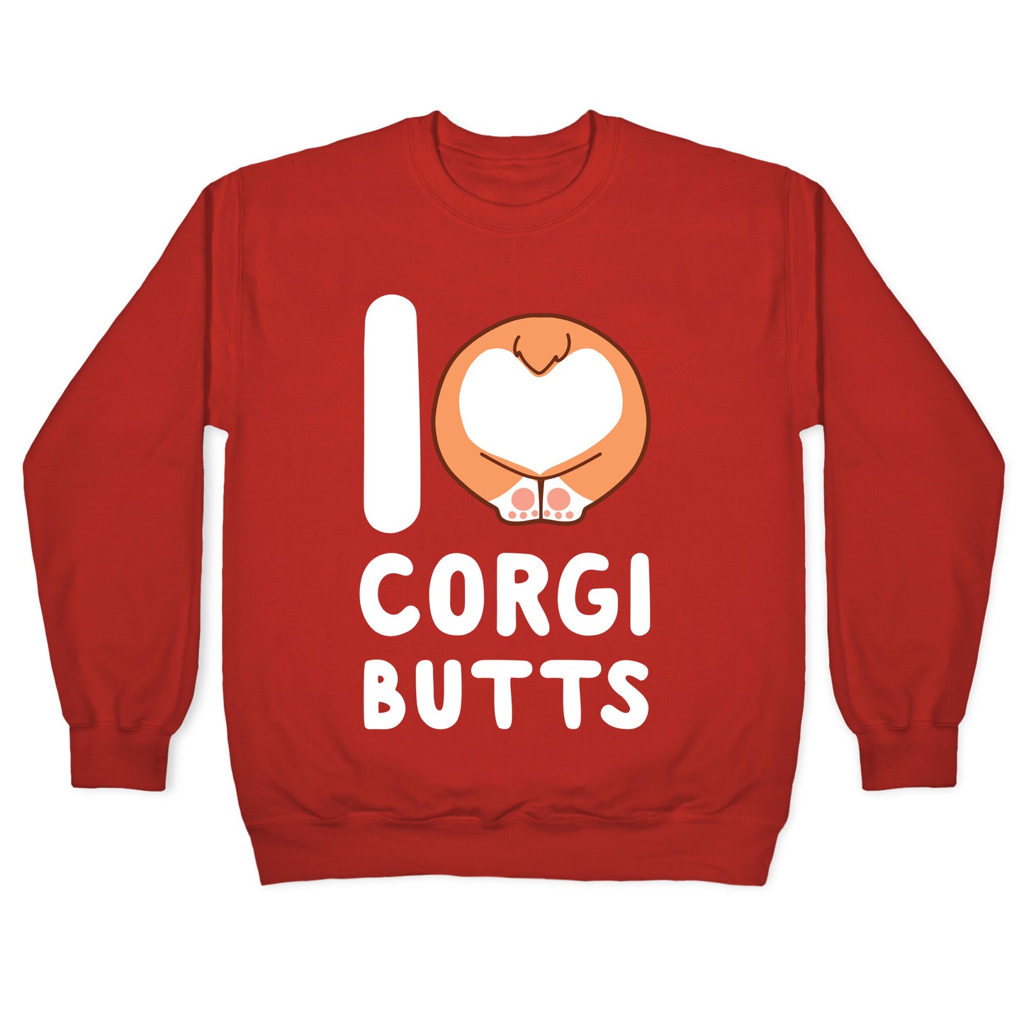 I Heart Corgi Butts Crewneck Sweatshirt