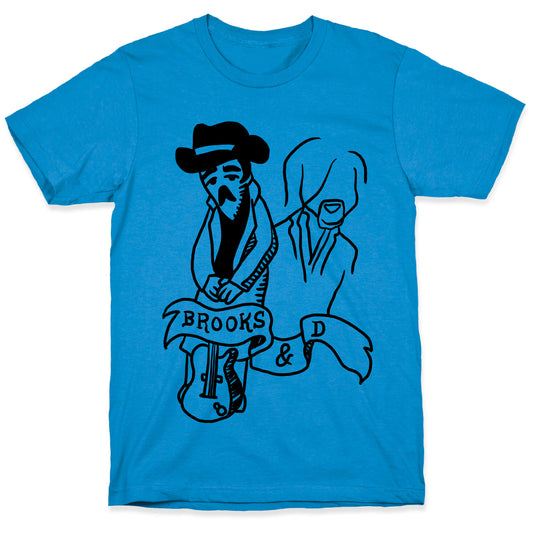 Half Finished Brooks and Dun Tattoo Parody T-Shirt