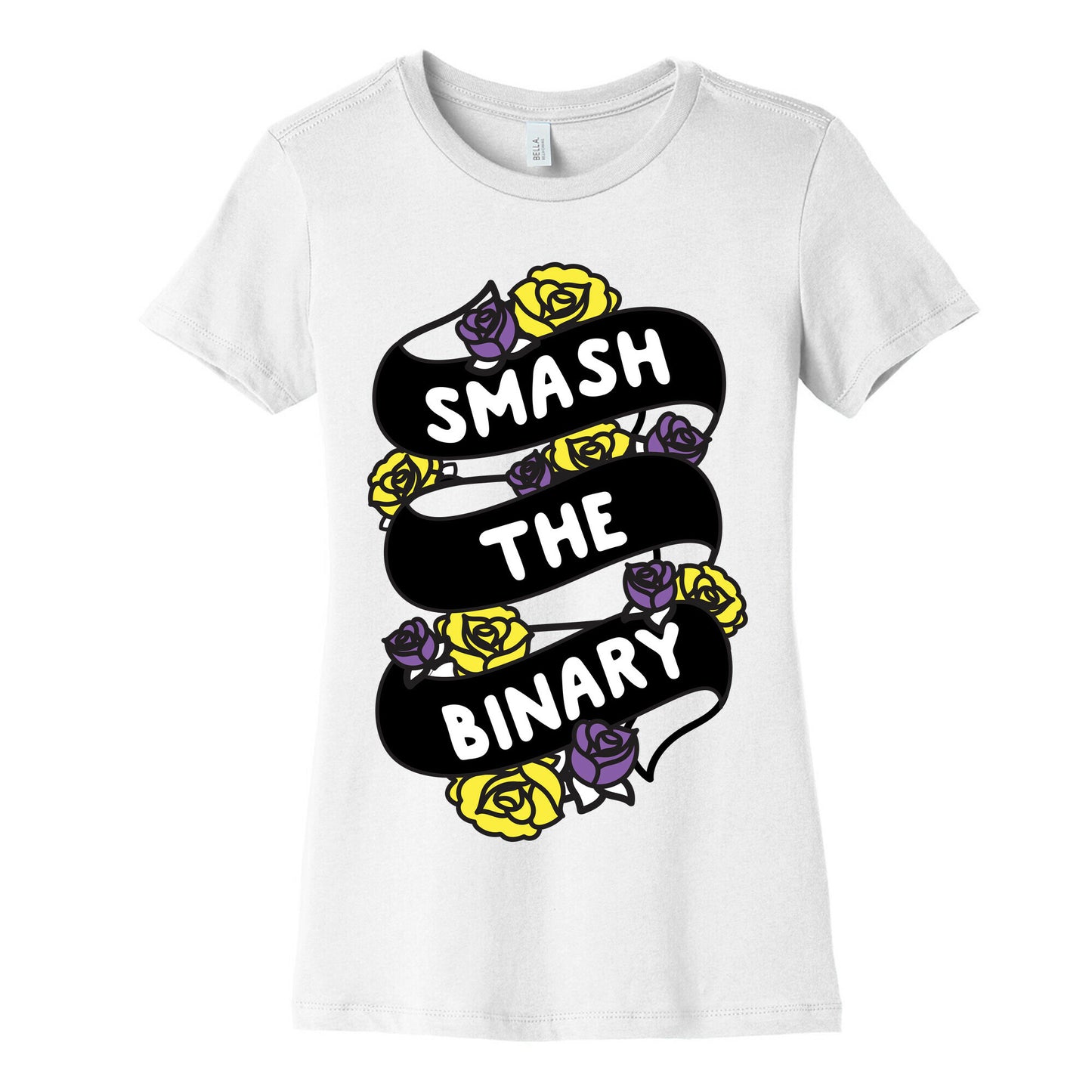 Smash The Binary Ribbon Women's Cotton Tee