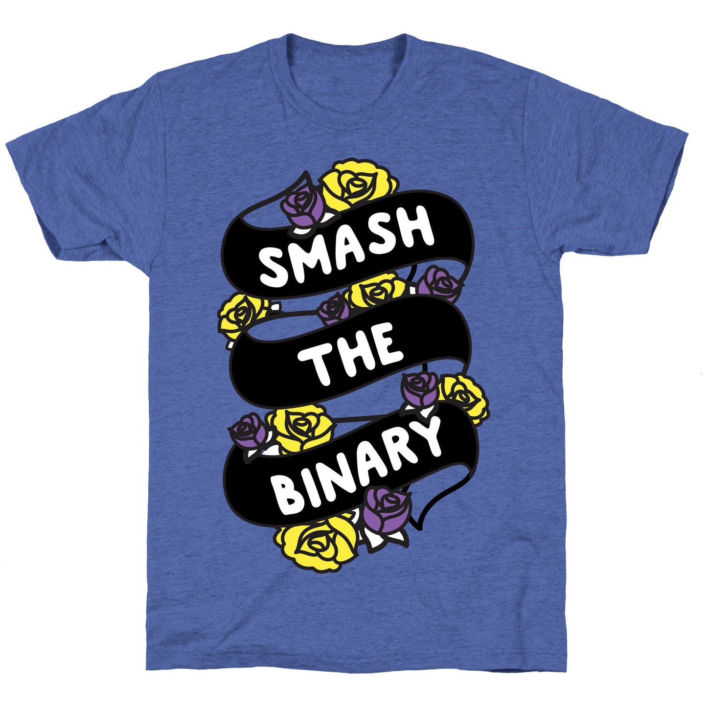 Smash The Binary Ribbon Unisex Triblend Tee