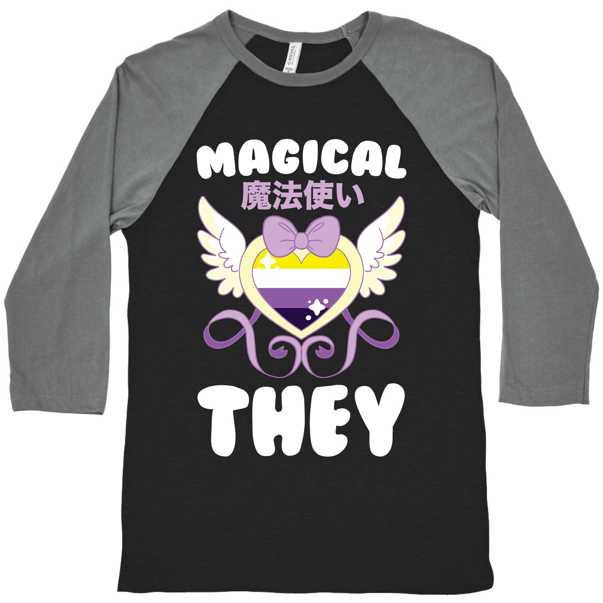 Magical They - Non-binary Pride Baseball Tee