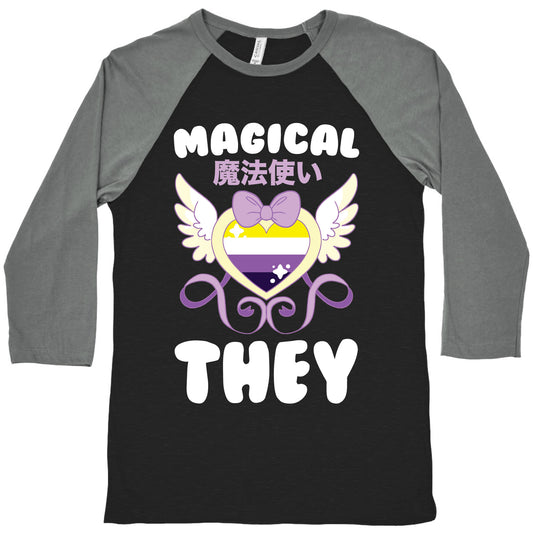 Magical They - Non-binary Pride Baseball Tee