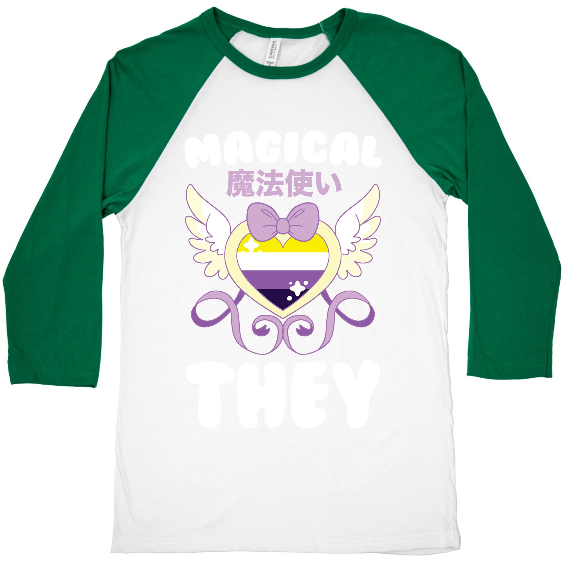 Magical They - Non-binary Pride Baseball Tee