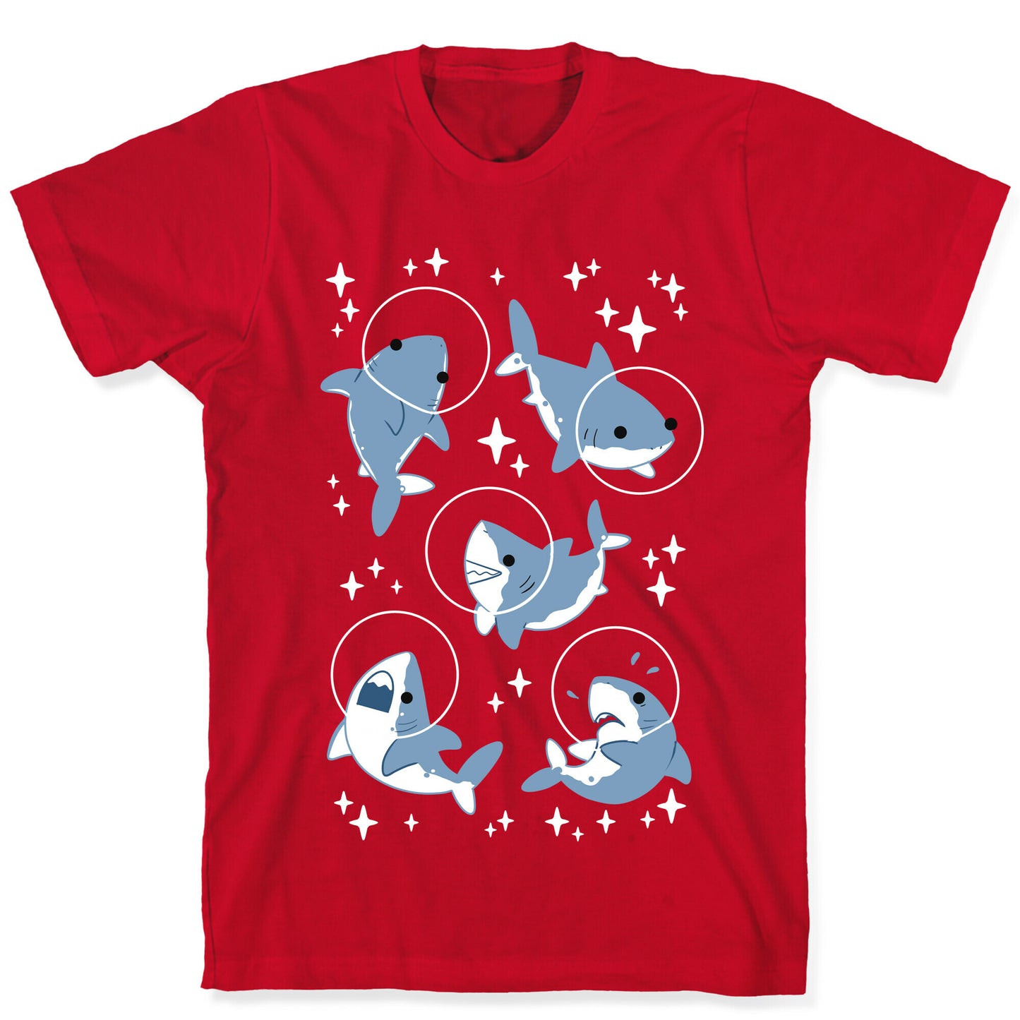 Space Shark Pattern T-Shirt