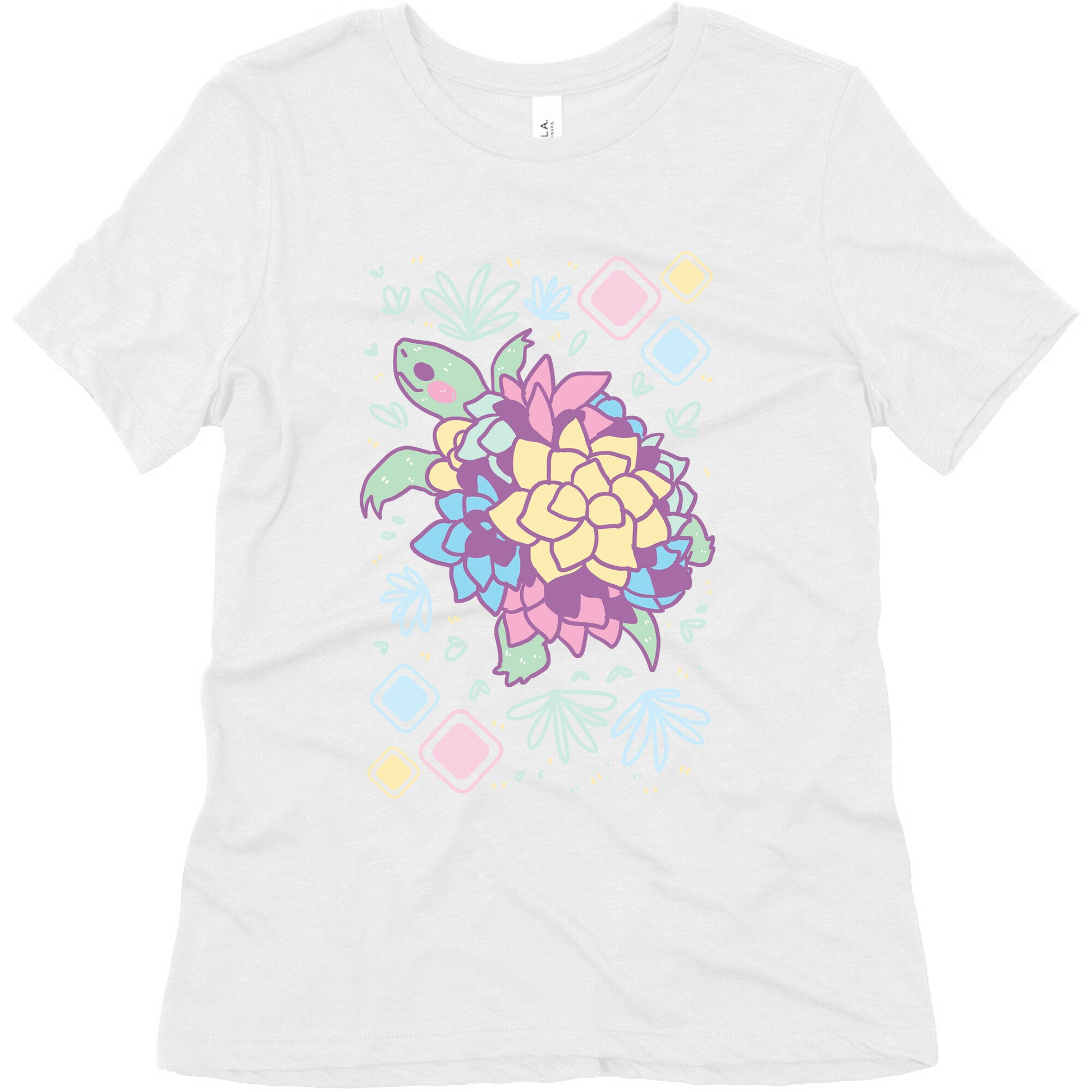 Pastel Succulent Turtle Women's Triblend Tee
