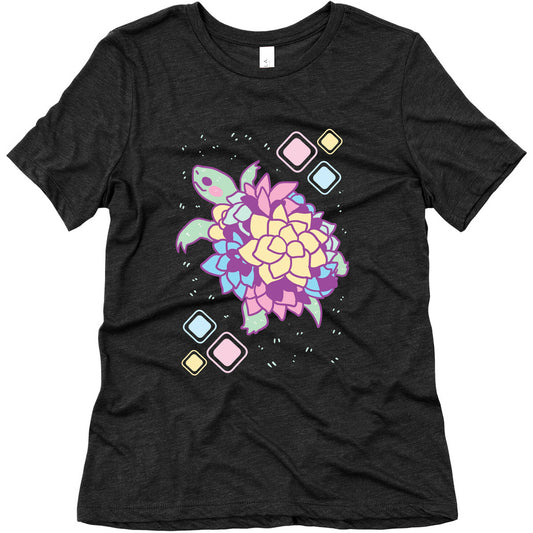 Pastel Succulent Turtle Women's Triblend Tee