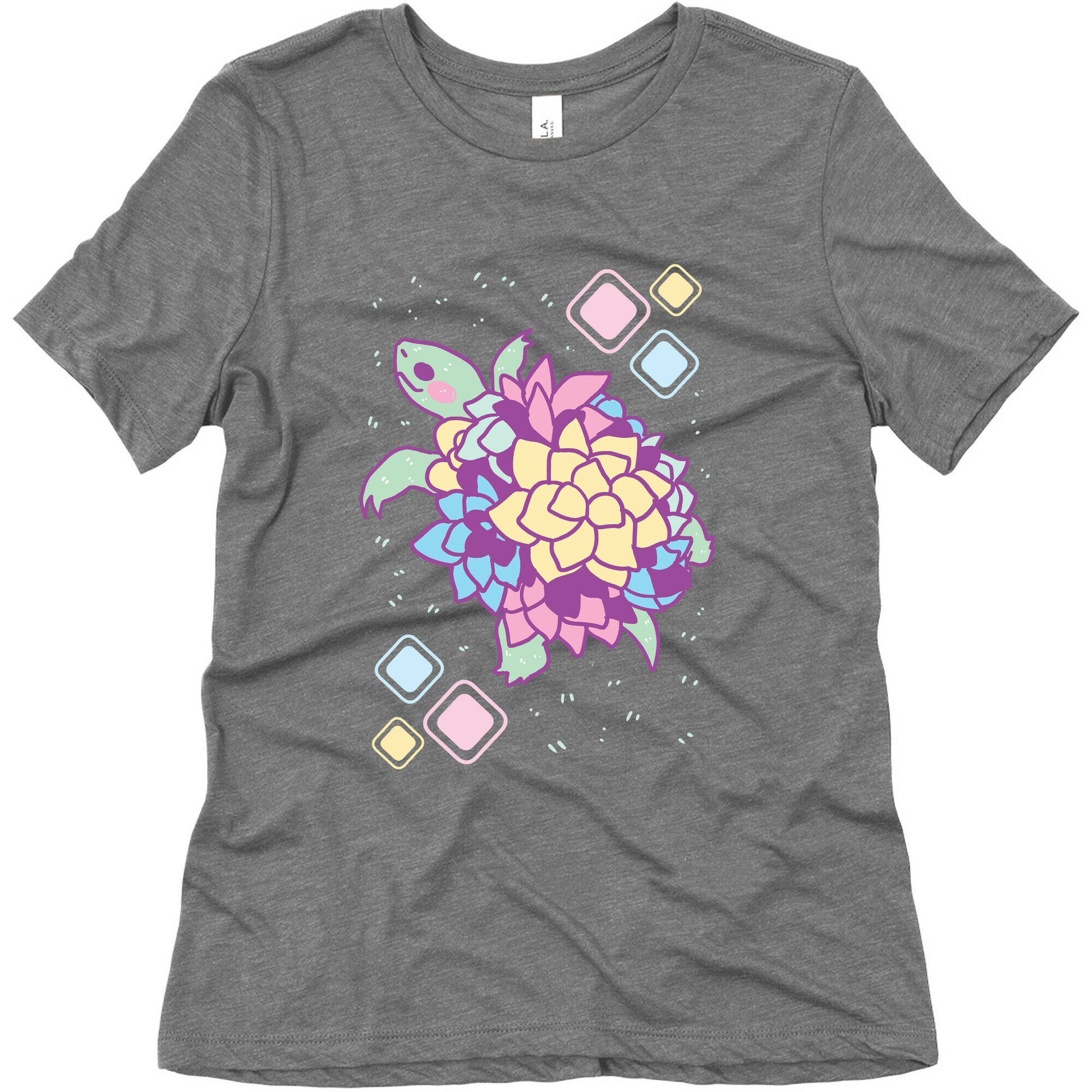 Pastel Succulent Turtle Women's Triblend Tee