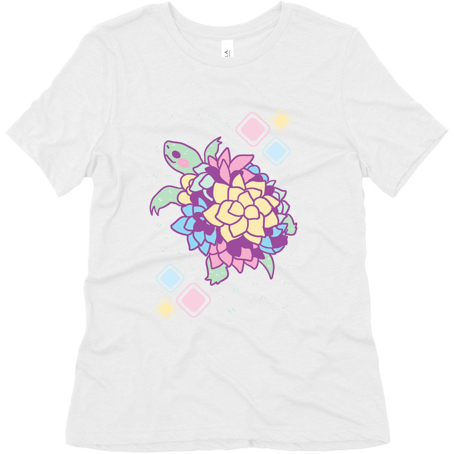Pastel Succulent Turtle Women's Triblend Tee