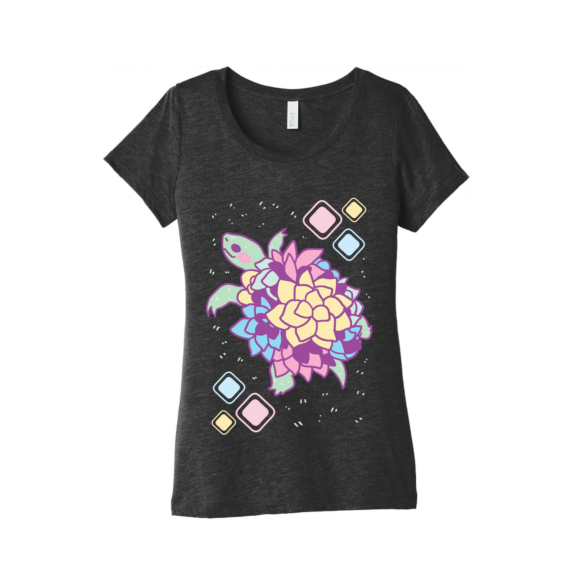 Pastel Succulent Turtle Women's Triblend Tee