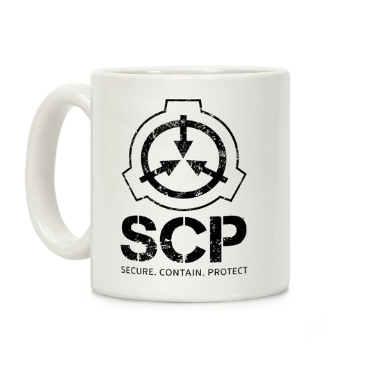 SCP Secure. Contain. Protect Coffee Mug