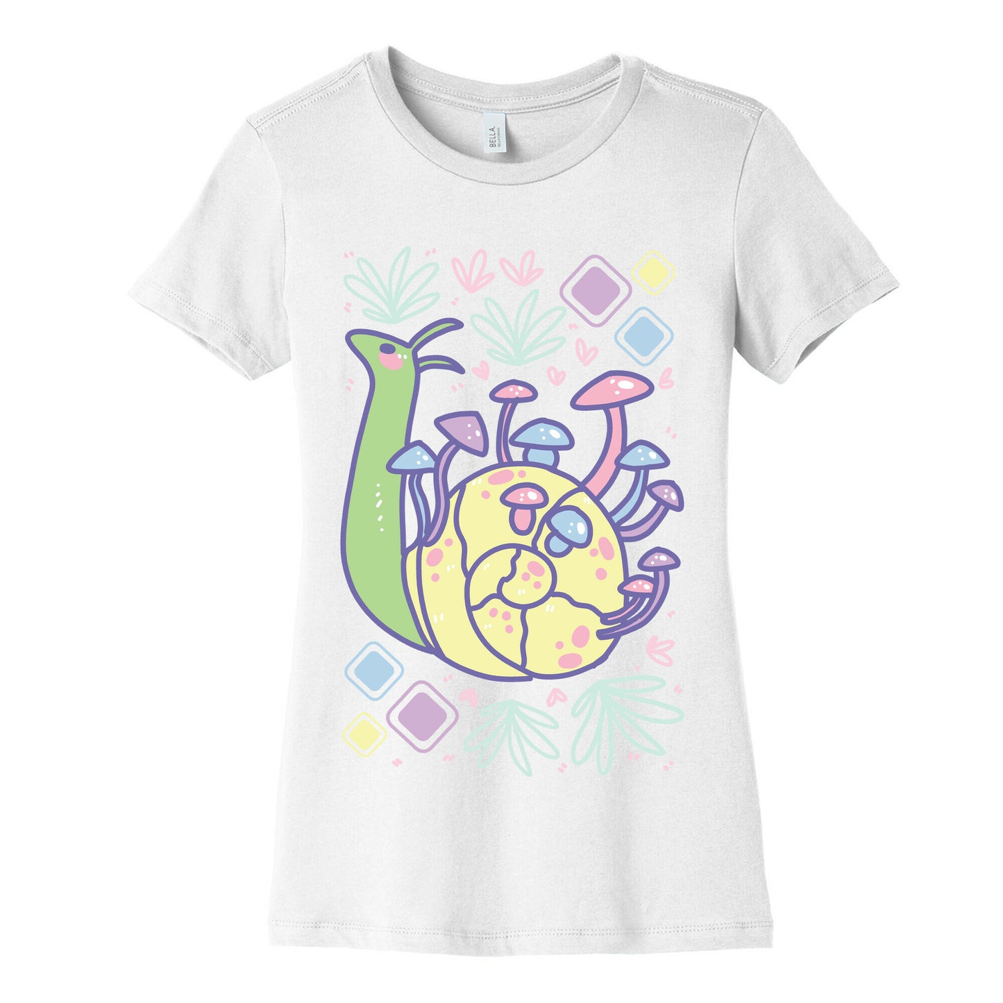 Pastel Mushroom Snail Women's Cotton Tee