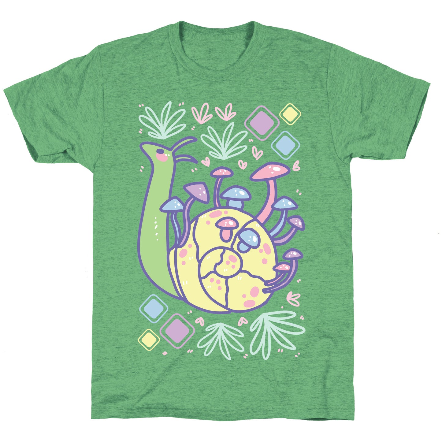 Pastel Mushroom Snail Unisex Triblend Tee