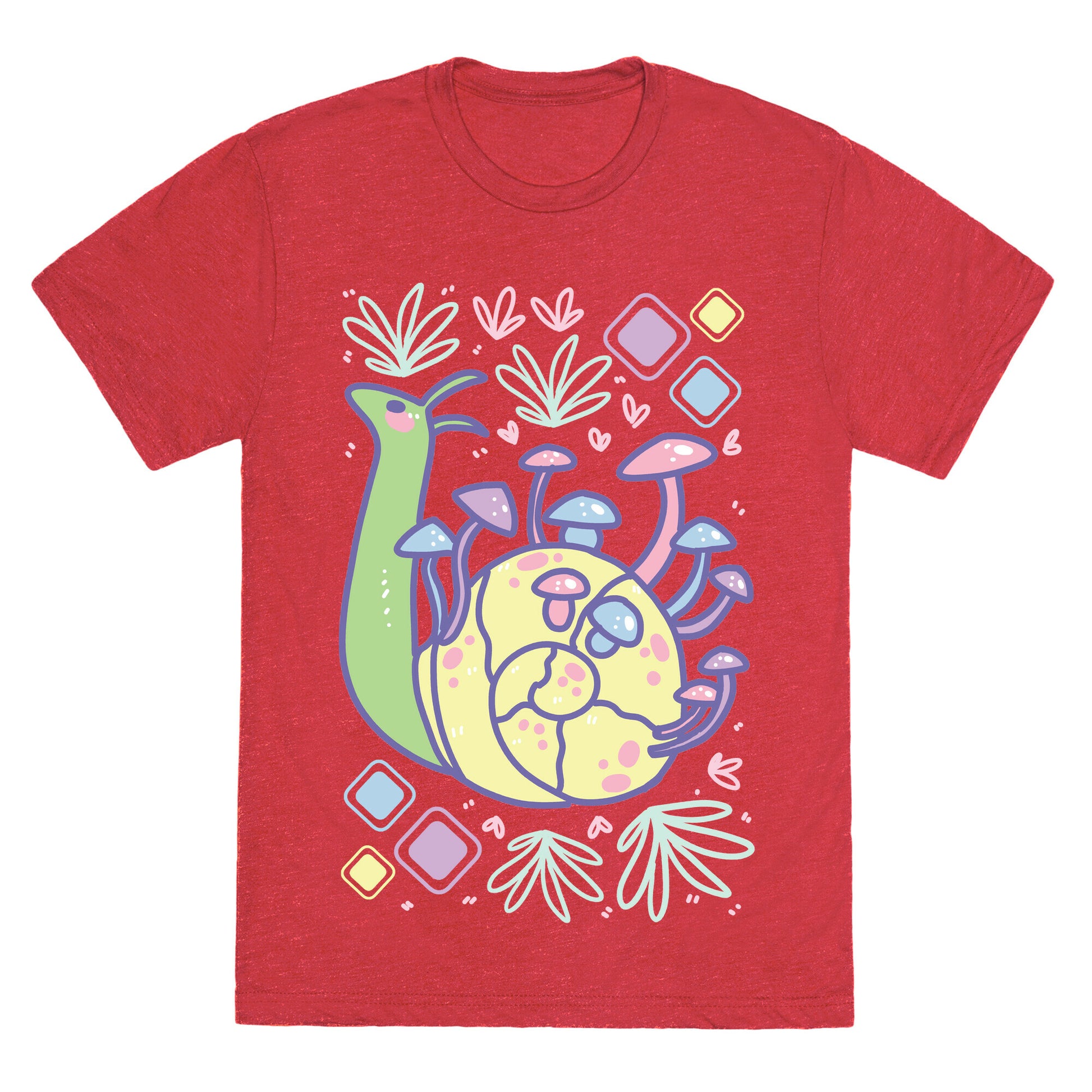 Pastel Mushroom Snail Unisex Triblend Tee