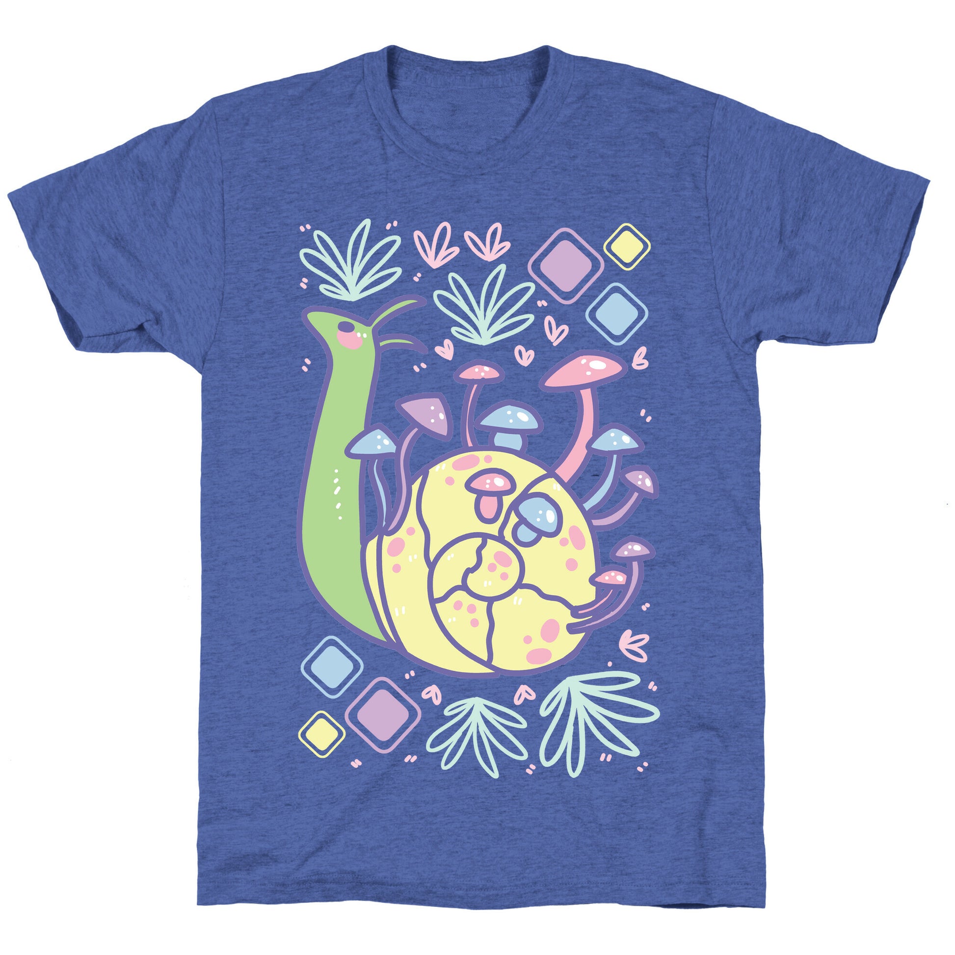 Pastel Mushroom Snail Unisex Triblend Tee