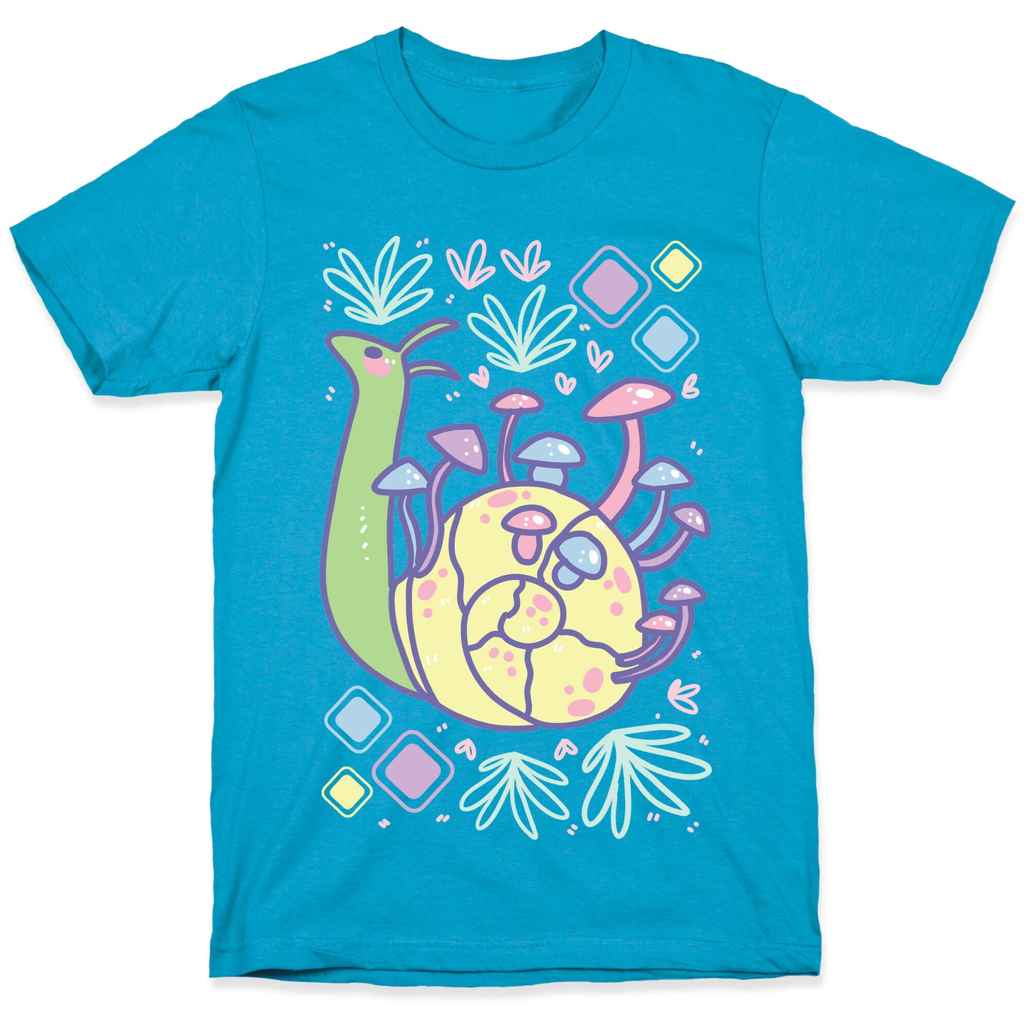 Pastel Mushroom Snail Unisex Triblend Tee