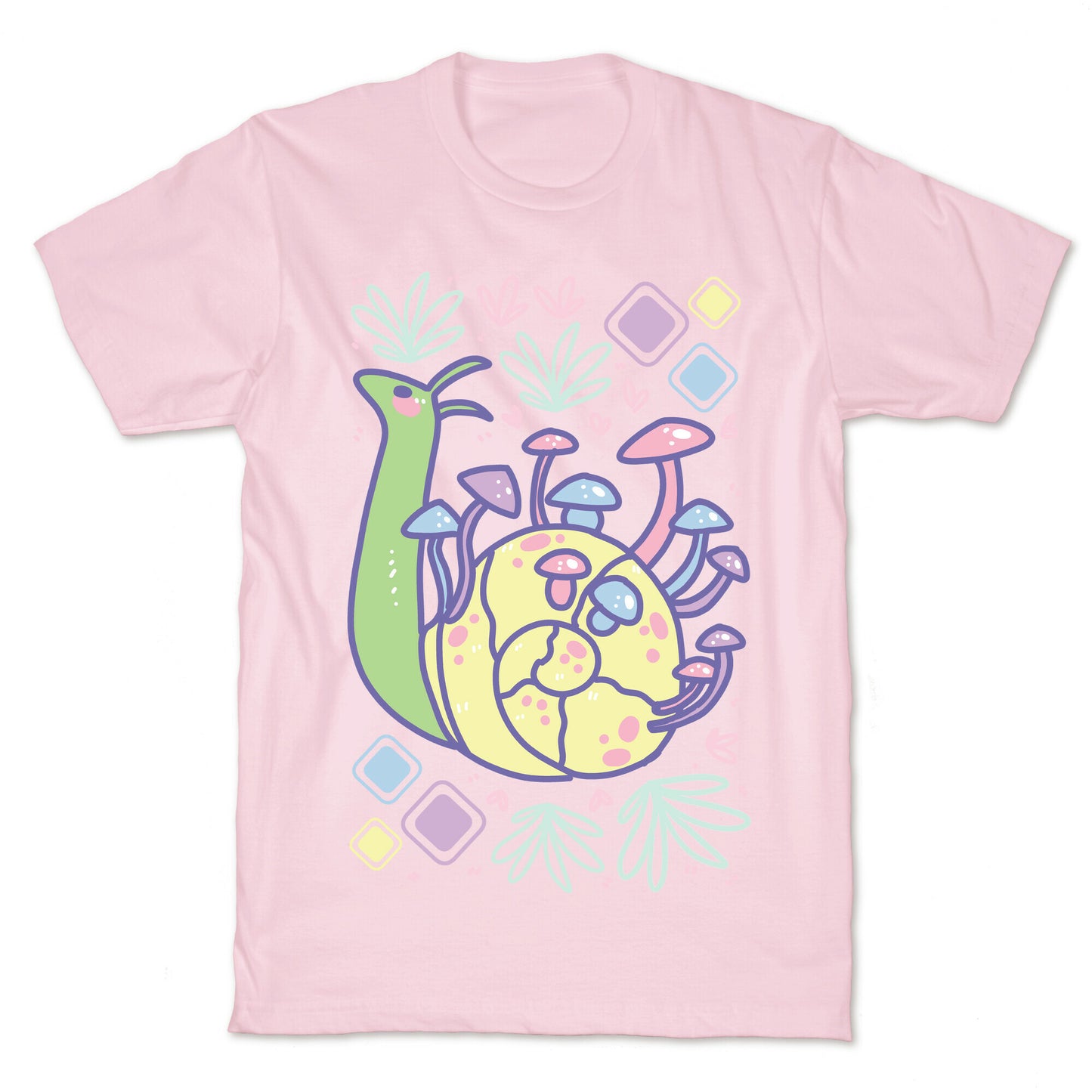 Pastel Mushroom Snail T-Shirt