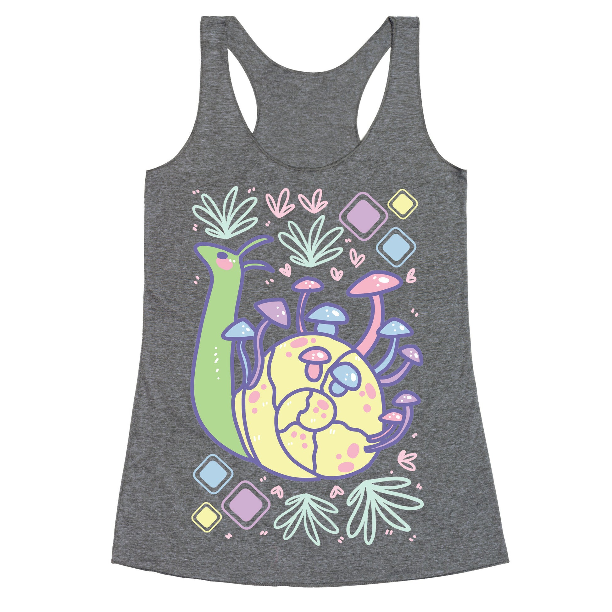 Pastel Mushroom Snail Racerback Tank