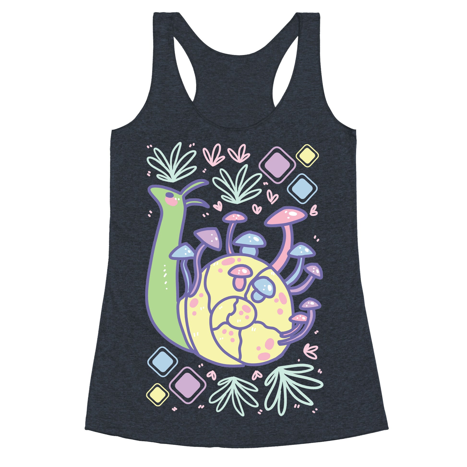 Pastel Mushroom Snail Racerback Tank