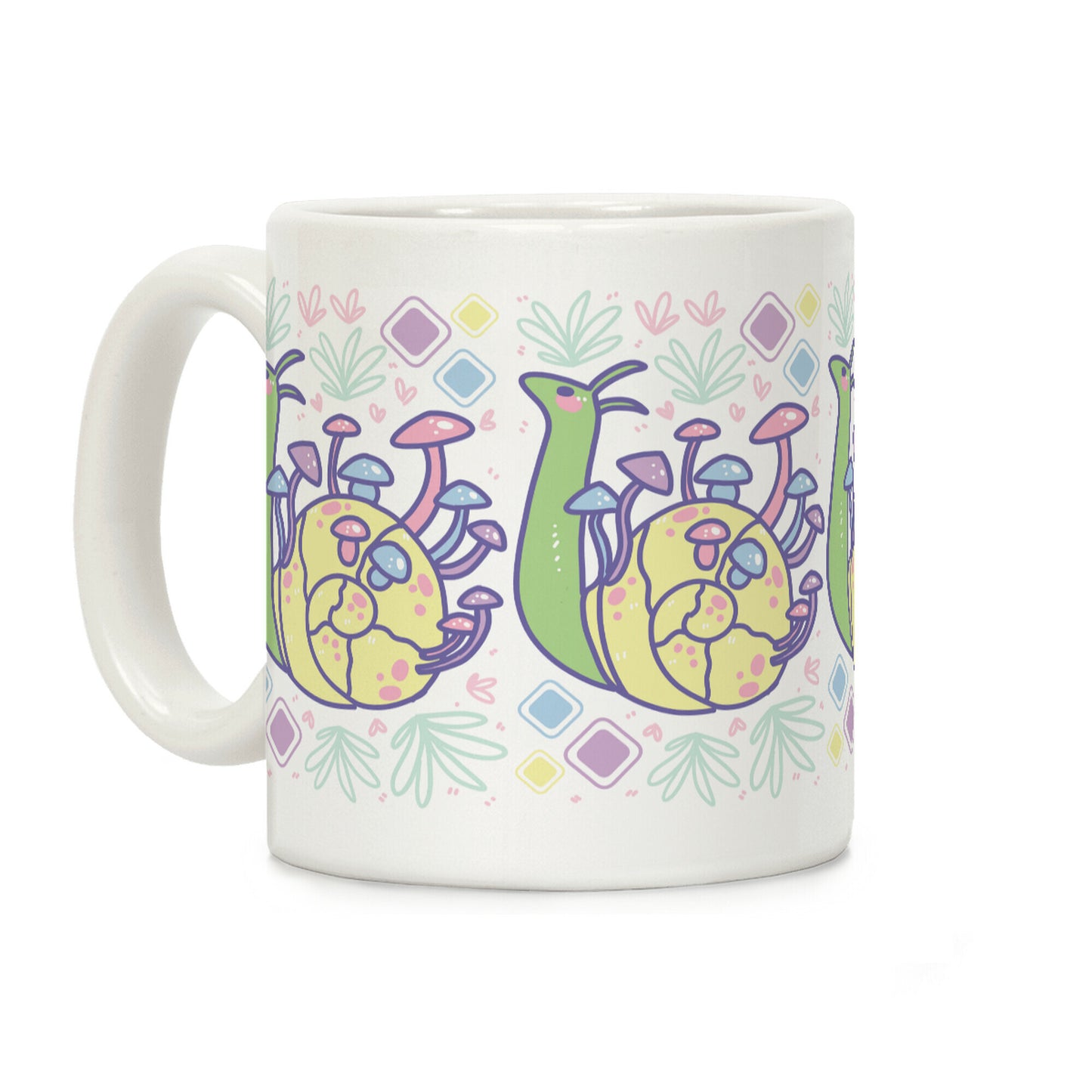 Pastel Mushroom Snail Coffee Mug