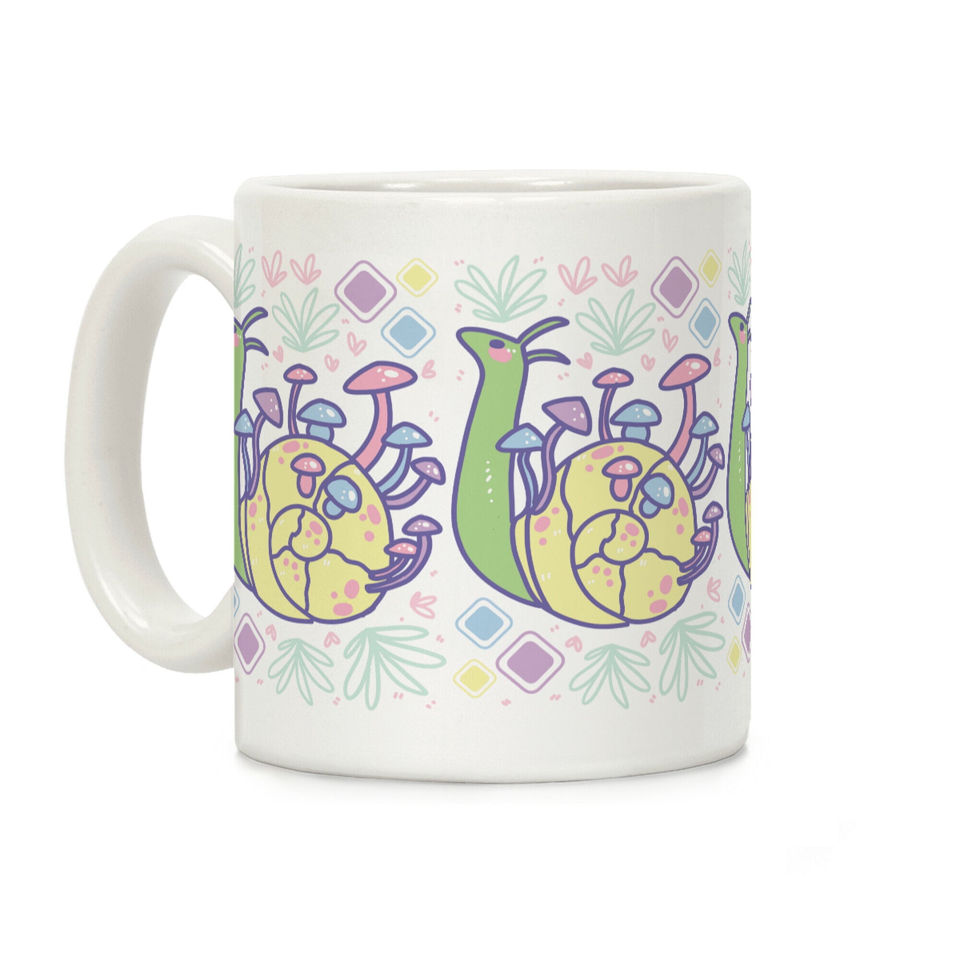 Pastel Mushroom Snail Coffee Mug