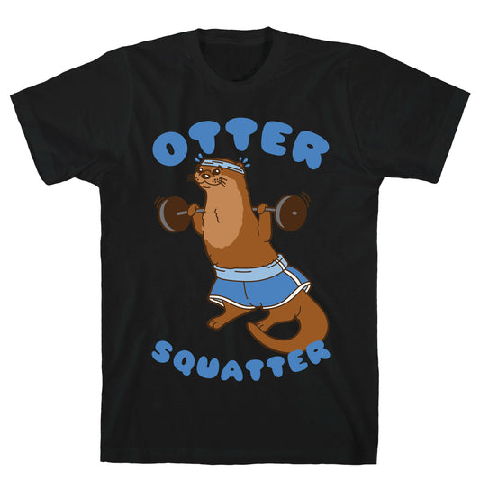 Otter Squatter White Print T-Shirt