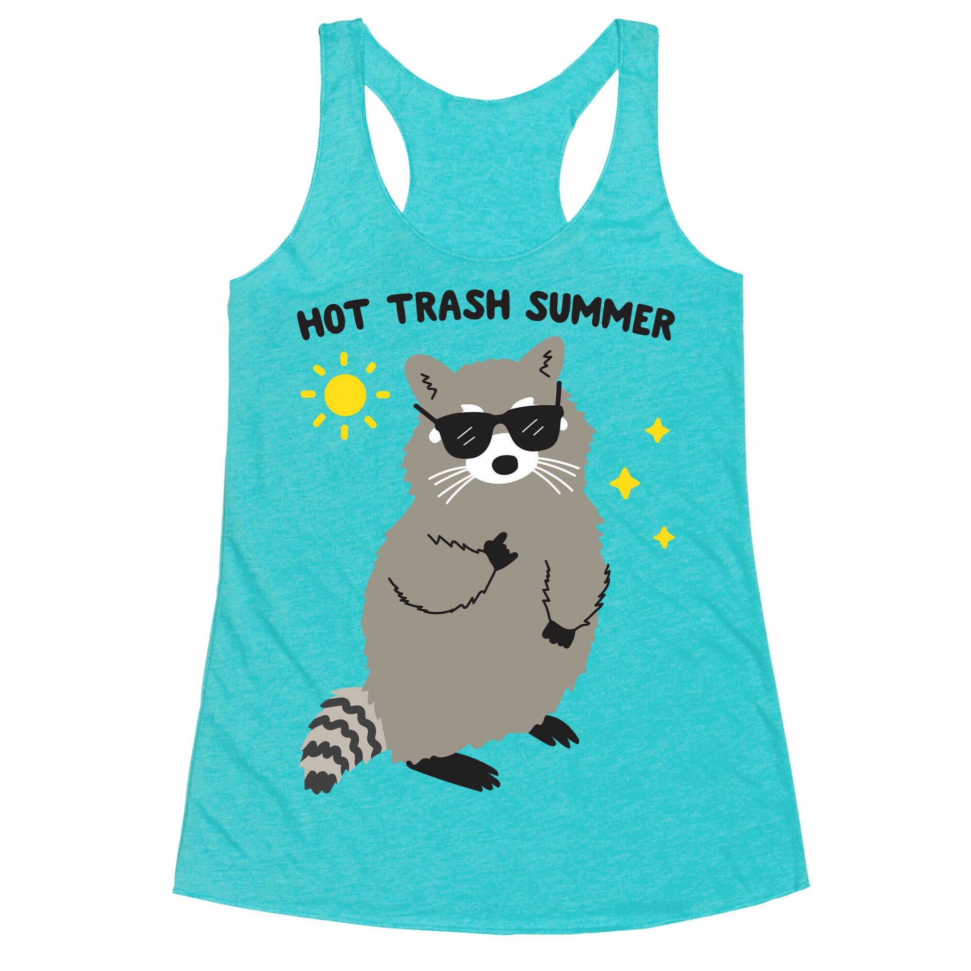 Hot Trash Summer - Raccoon Racerback Tank